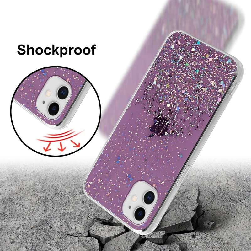 Cadorabo Hülle kompatibel mit Apple iPhone 11 PRO Schutzhülle aus flexiblem TPU Silikon mit funkelnden Glitter