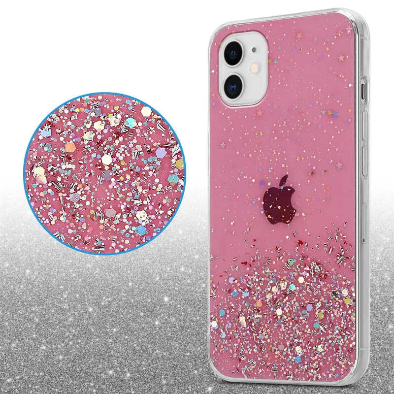 Cadorabo Hülle kompatibel mit Apple iPhone 11 PRO Schutzhülle aus flexiblem TPU Silikon mit funkelnden Glitter