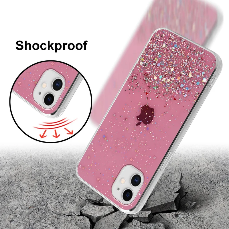 Cadorabo Hülle kompatibel mit Apple iPhone 11 PRO Schutzhülle aus flexiblem TPU Silikon mit funkelnden Glitter