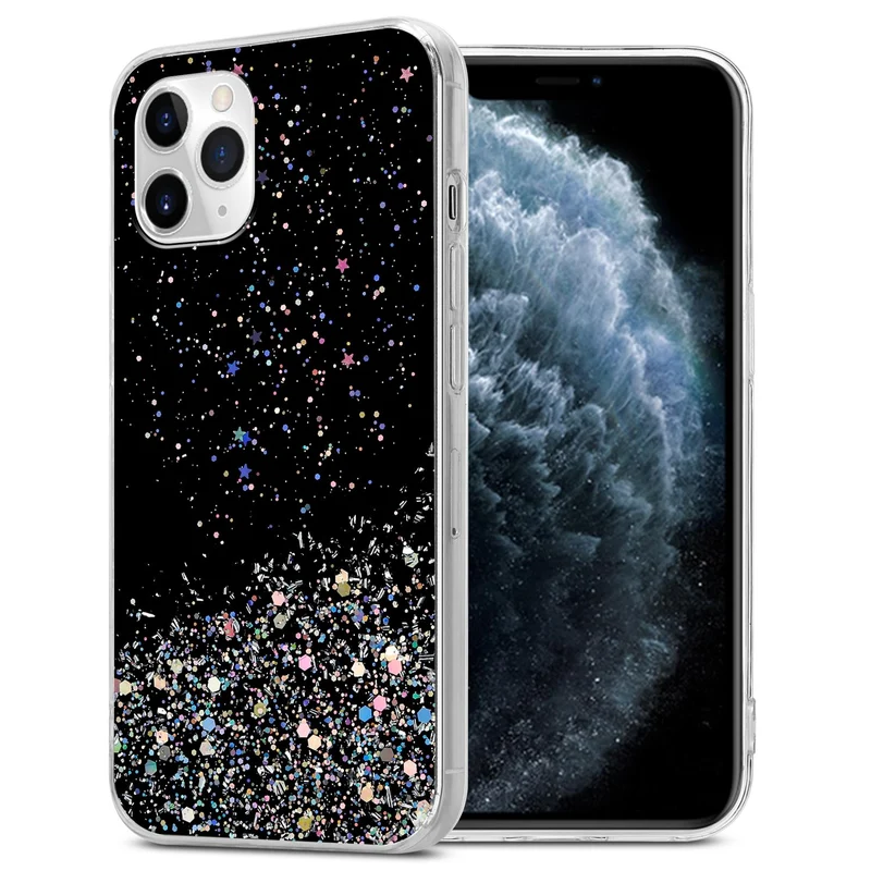 Cadorabo Hülle kompatibel mit Apple iPhone 11 Schutzhülle aus flexiblem TPU Silikon mit funkelnden Glitter