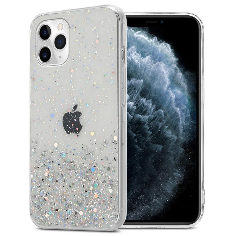 Cadorabo Hülle kompatibel mit Apple iPhone 11 Schutzhülle aus flexiblem TPU Silikon mit funkelnden Glitter