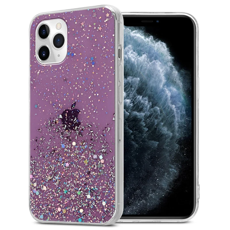 Cadorabo Hülle kompatibel mit Apple iPhone 11 Schutzhülle aus flexiblem TPU Silikon mit funkelnden Glitter