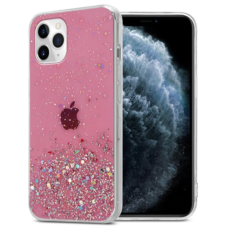 Cadorabo Hülle kompatibel mit Apple iPhone 11 Schutzhülle aus flexiblem TPU Silikon mit funkelnden Glitter
