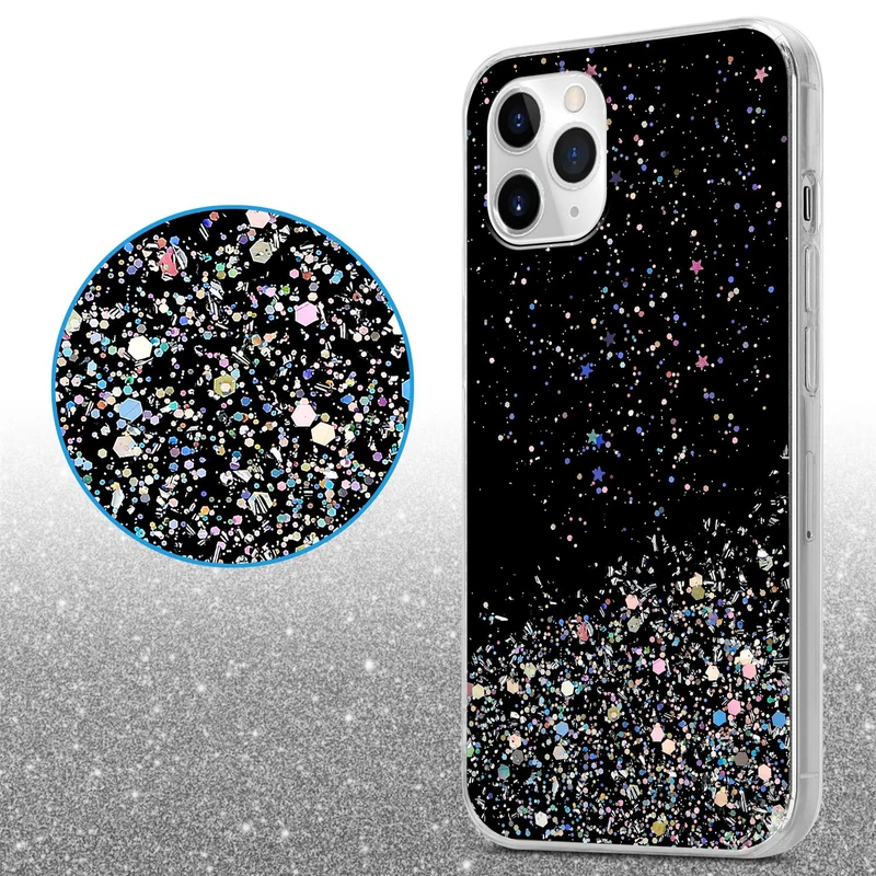 Cadorabo Hülle kompatibel mit Apple iPhone 11 Schutzhülle aus flexiblem TPU Silikon mit funkelnden Glitter