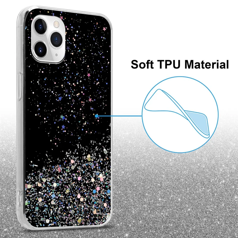 Cadorabo Hülle kompatibel mit Apple iPhone 11 Schutzhülle aus flexiblem TPU Silikon mit funkelnden Glitter