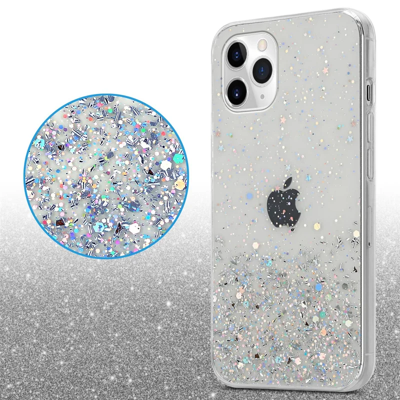 Cadorabo Hülle kompatibel mit Apple iPhone 11 Schutzhülle aus flexiblem TPU Silikon mit funkelnden Glitter
