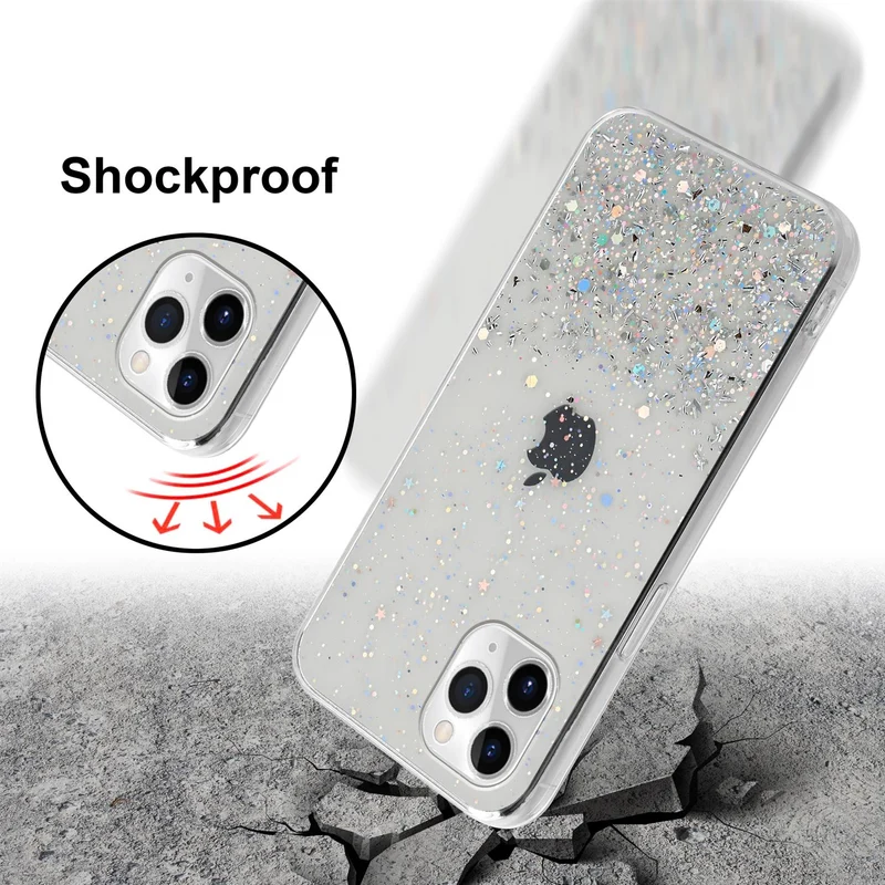 Cadorabo Hülle kompatibel mit Apple iPhone 11 Schutzhülle aus flexiblem TPU Silikon mit funkelnden Glitter