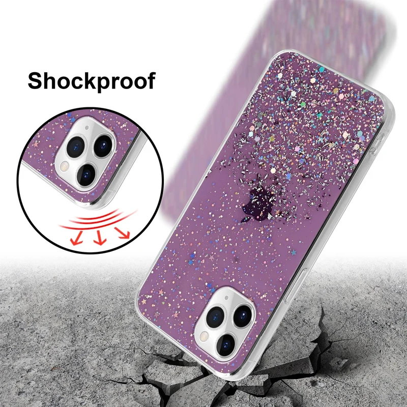 Cadorabo Hülle kompatibel mit Apple iPhone 11 Schutzhülle aus flexiblem TPU Silikon mit funkelnden Glitter