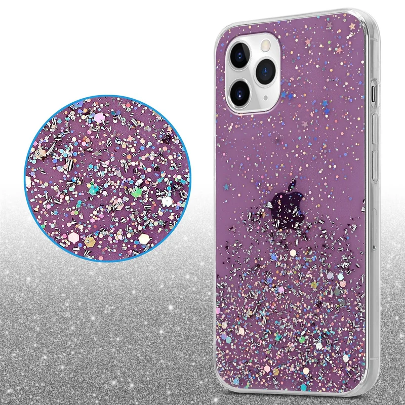 Cadorabo Hülle kompatibel mit Apple iPhone 11 Schutzhülle aus flexiblem TPU Silikon mit funkelnden Glitter