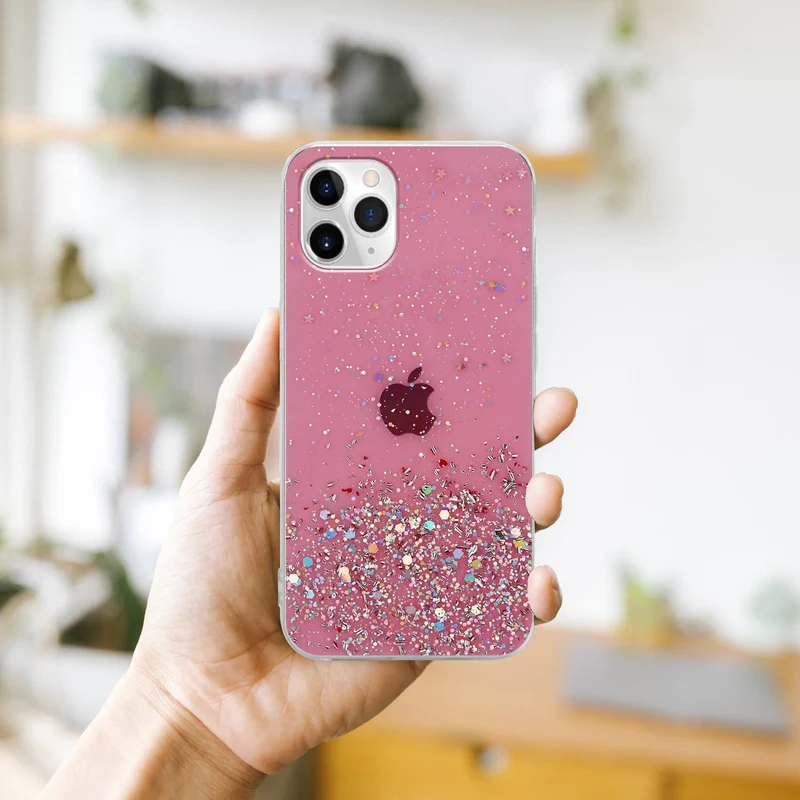 Cadorabo Hülle kompatibel mit Apple iPhone 11 Schutzhülle aus flexiblem TPU Silikon mit funkelnden Glitter