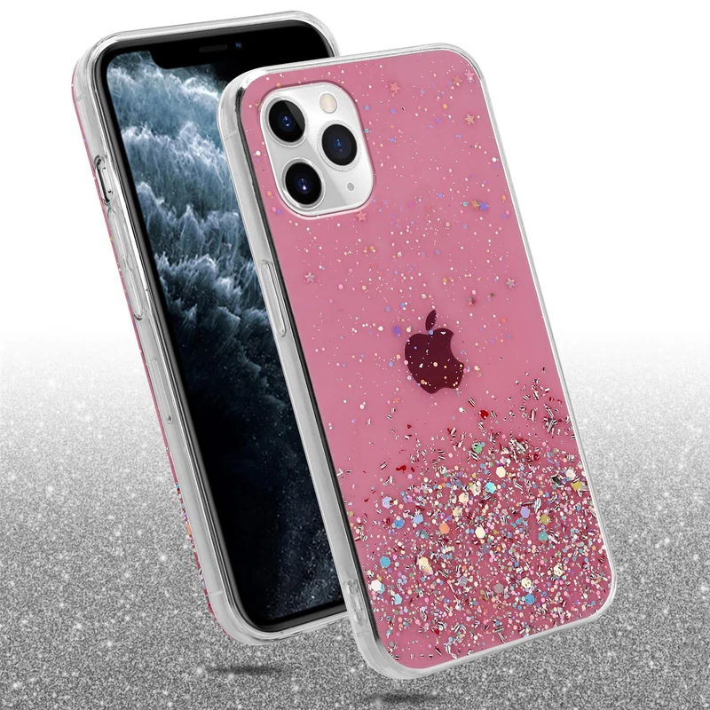 Cadorabo Hülle kompatibel mit Apple iPhone 11 Schutzhülle aus flexiblem TPU Silikon mit funkelnden Glitter