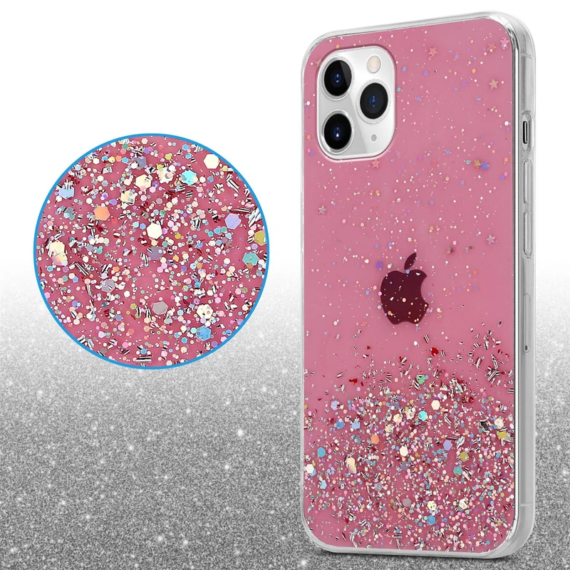 Cadorabo Hülle kompatibel mit Apple iPhone 11 Schutzhülle aus flexiblem TPU Silikon mit funkelnden Glitter