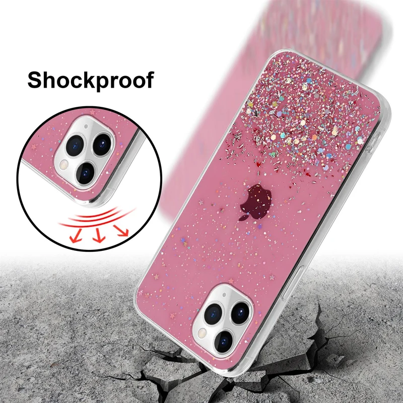 Cadorabo Hülle kompatibel mit Apple iPhone 11 Schutzhülle aus flexiblem TPU Silikon mit funkelnden Glitter