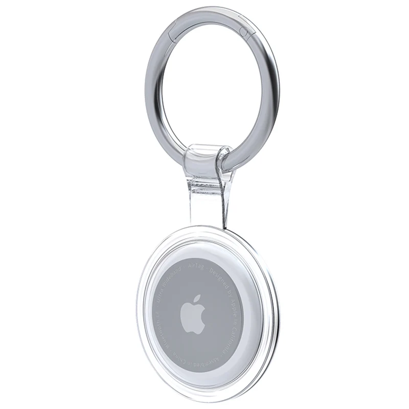 Cadorabo Schlüsselanhänger und Hülle kompatibel mit Airtag in der Farbe Transparent - Gehäuse Case Cover Anhänger Schutzhülle