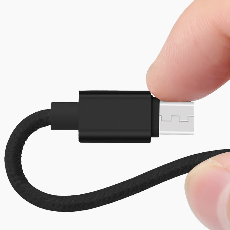 Cadorabo 3 in 1 Nylon Aufladekabel 3m 3m lang USB Mehrfach Aufladekabel- Multi- USB-C, Lightning, Micro USB