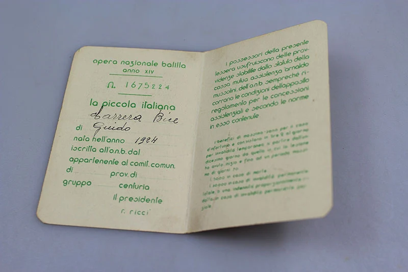 OB-Karte „Piccola Italiana“ XIV°