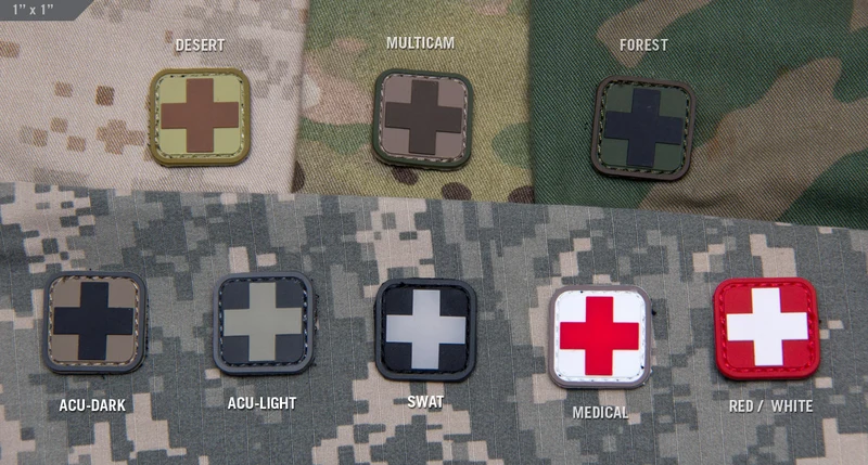 Mil Spec Monkey Patch Medic Square 1 inch PVC