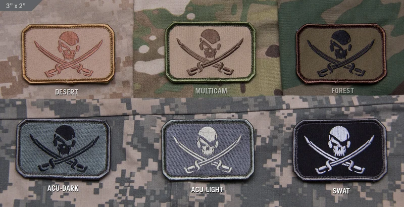 Mil Spec Monkey Patch PirateSkull Flag