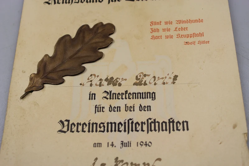 Urkunde mit Wettkampf-Auszeichnung 14