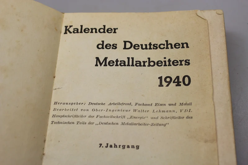 Jahrbuch der deutschen Metallarbeiter – 1940