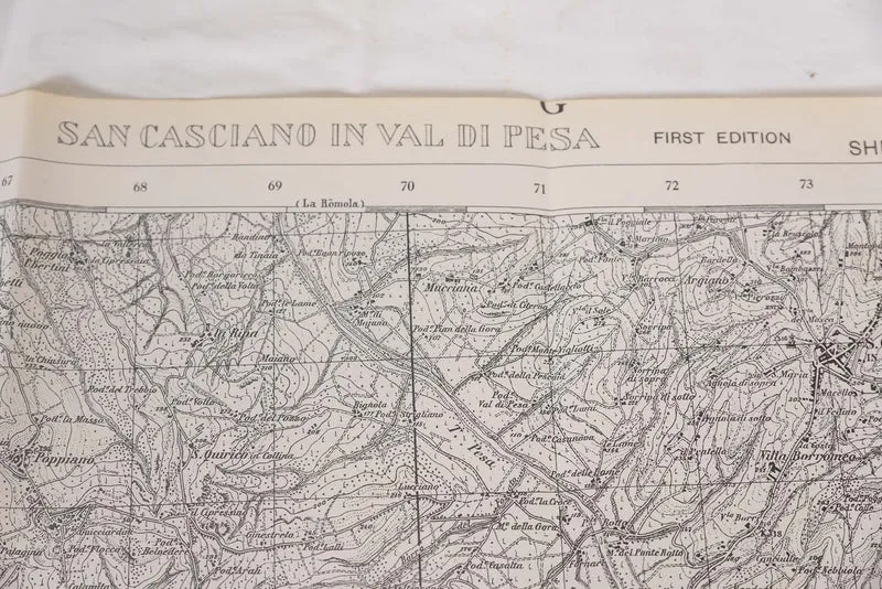 Militärkarte der US-Armee aus dem 2. Weltkrieg – San Casciano Val di Pesa (FI)