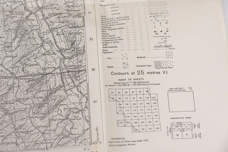 Militärkarte der US-Armee aus dem 2. Weltkrieg – San Casciano Val di Pesa (FI)