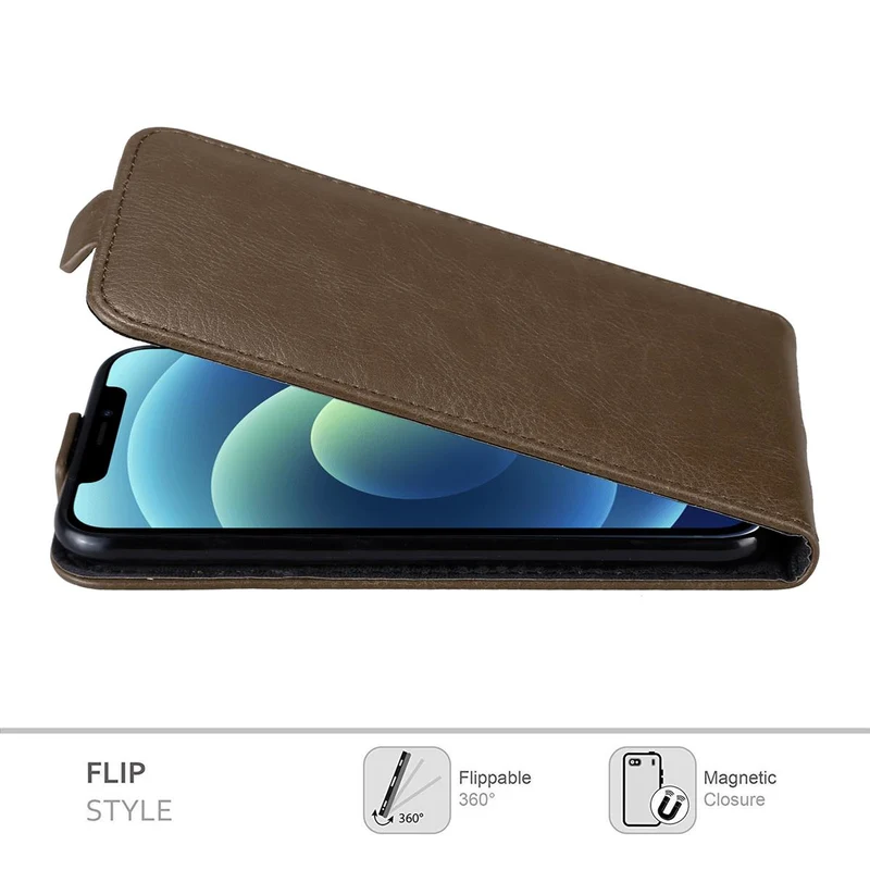 Cadorabo Hülle kompatibel mit Apple iPhone 12 / 12 PRO Schutzhülle im Flip Design mit Magnetverschluss