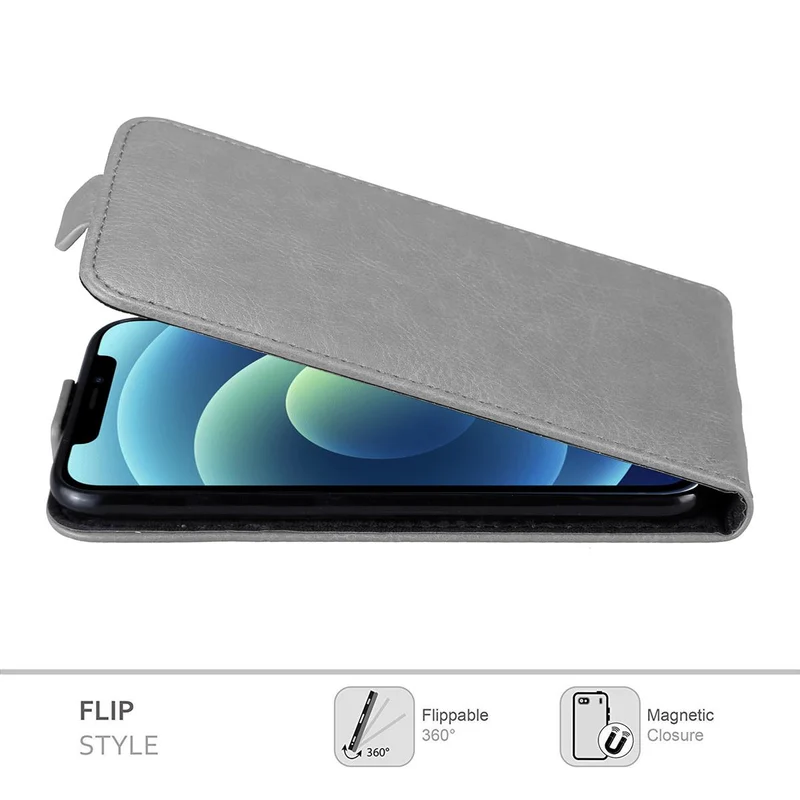 Cadorabo Hülle kompatibel mit Apple iPhone 12 / 12 PRO Schutzhülle im Flip Design mit Magnetverschluss