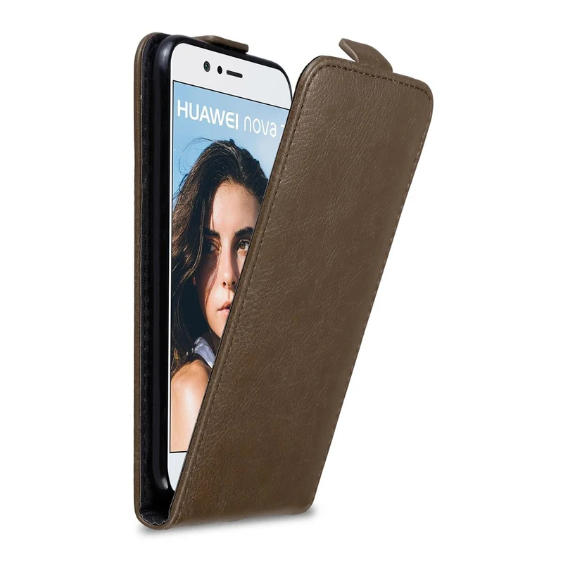 Cadorabo Hülle kompatibel mit Huawei NOVA 2 Schutzhülle im Flip Design mit Magnetverschluss