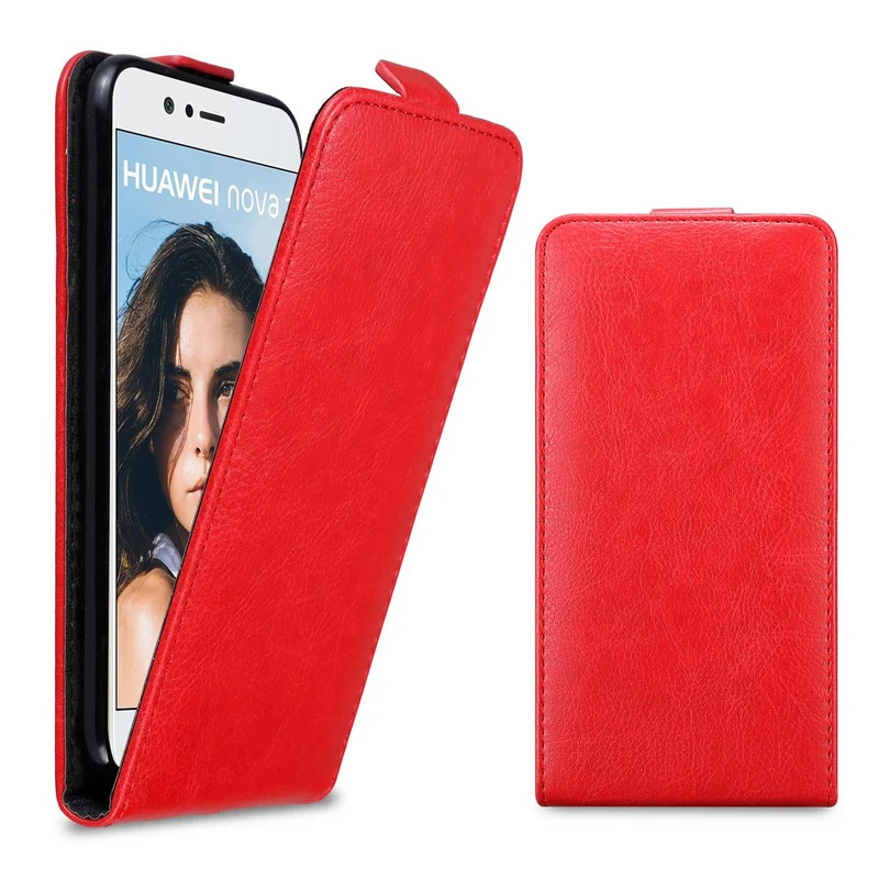 Cadorabo Hülle kompatibel mit Huawei NOVA 2 Schutzhülle im Flip Design mit Magnetverschluss
