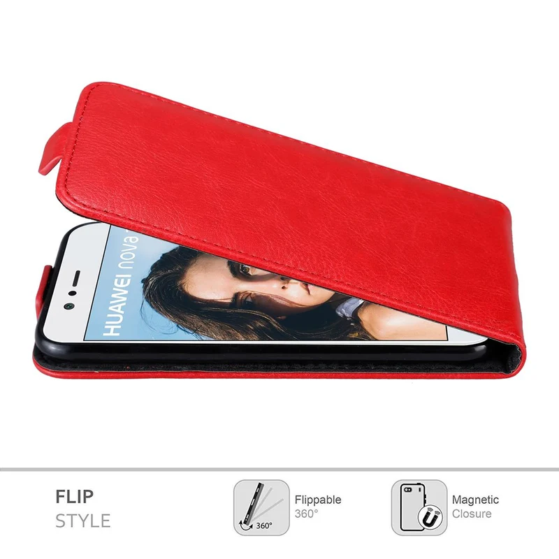 Cadorabo Hülle kompatibel mit Huawei NOVA 2 Schutzhülle im Flip Design mit Magnetverschluss