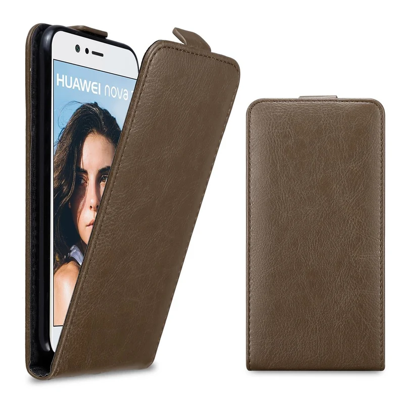 Cadorabo Hülle kompatibel mit Huawei NOVA 2 Schutzhülle im Flip Design mit Magnetverschluss