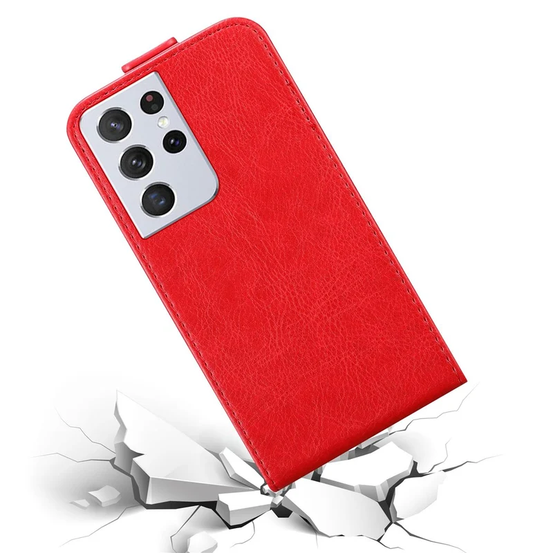 Cadorabo Hülle kompatibel mit Samsung Galaxy S21 ULTRA Schutzhülle im Flip Design mit Magnetverschluss