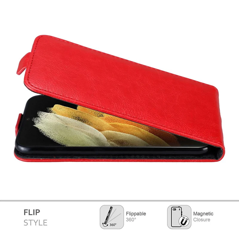 Cadorabo Hülle kompatibel mit Samsung Galaxy S21 ULTRA Schutzhülle im Flip Design mit Magnetverschluss