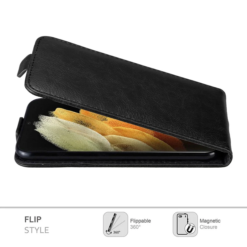 Cadorabo Hülle kompatibel mit Samsung Galaxy S21 ULTRA Schutzhülle im Flip Design mit Magnetverschluss