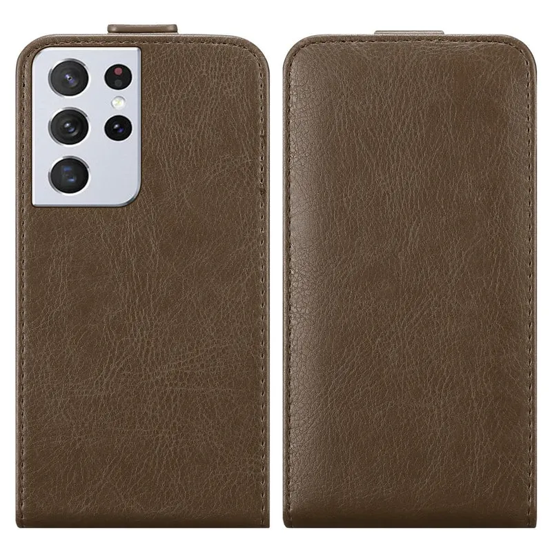 Cadorabo Hülle kompatibel mit Samsung Galaxy S21 ULTRA Schutzhülle im Flip Design mit Magnetverschluss