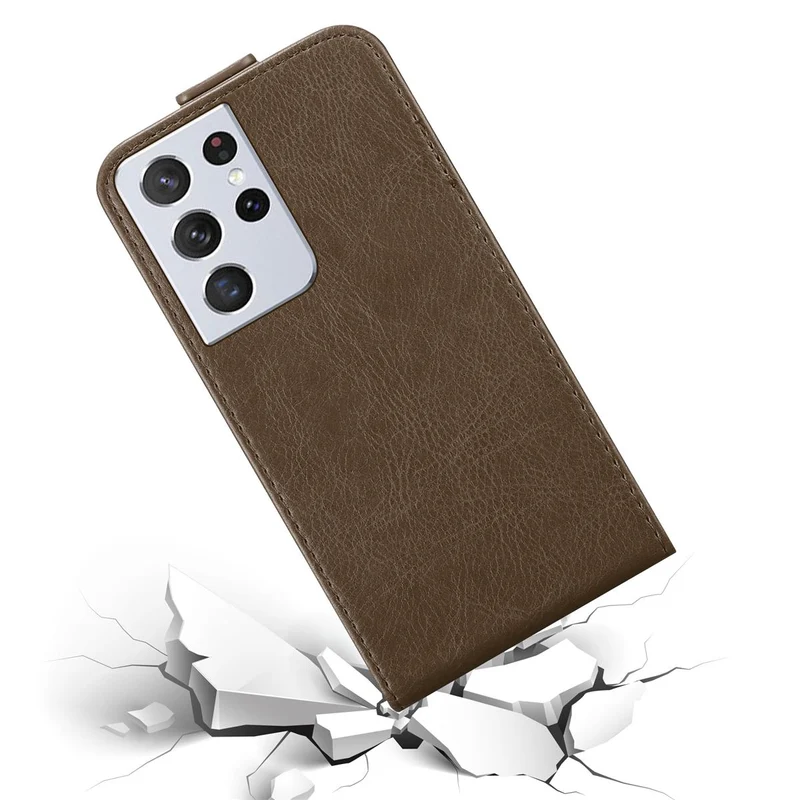 Cadorabo Hülle kompatibel mit Samsung Galaxy S21 ULTRA Schutzhülle im Flip Design mit Magnetverschluss