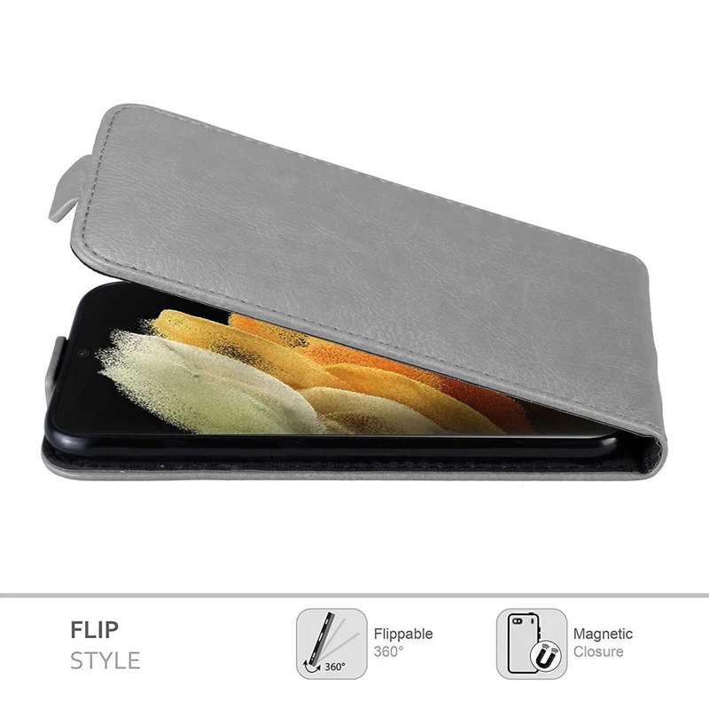 Cadorabo Hülle kompatibel mit Samsung Galaxy S21 ULTRA Schutzhülle im Flip Design mit Magnetverschluss