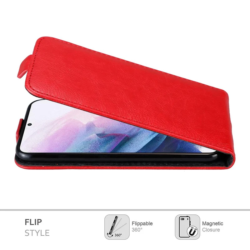 Cadorabo Hülle kompatibel mit Samsung Galaxy S21 PLUS Schutzhülle im Flip Design mit Magnetverschluss