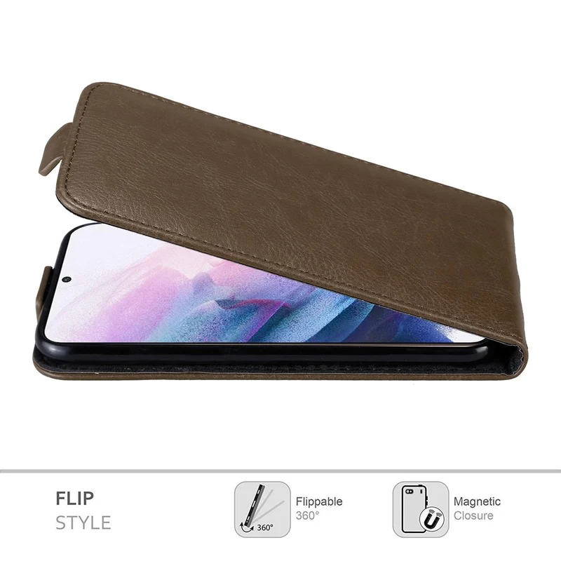 Cadorabo Hülle kompatibel mit Samsung Galaxy S21 PLUS Schutzhülle im Flip Design mit Magnetverschluss
