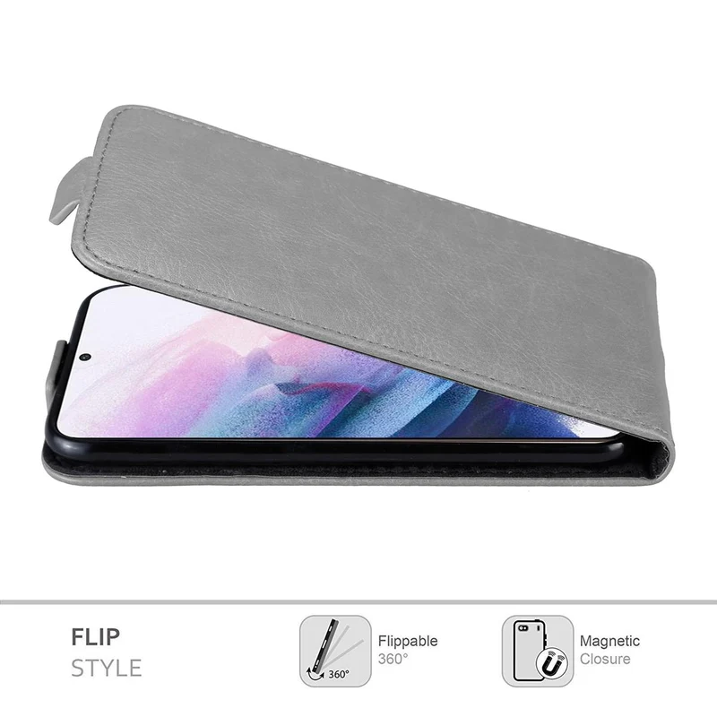 Cadorabo Hülle kompatibel mit Samsung Galaxy S21 PLUS Schutzhülle im Flip Design mit Magnetverschluss
