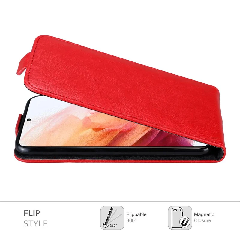 Cadorabo Hülle kompatibel mit Samsung Galaxy S21 5G Schutzhülle im Flip Design mit Magnetverschluss