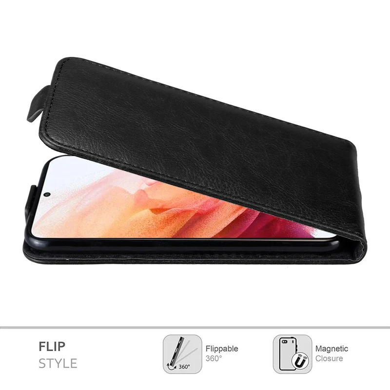 Cadorabo Hülle kompatibel mit Samsung Galaxy S21 5G Schutzhülle im Flip Design mit Magnetverschluss