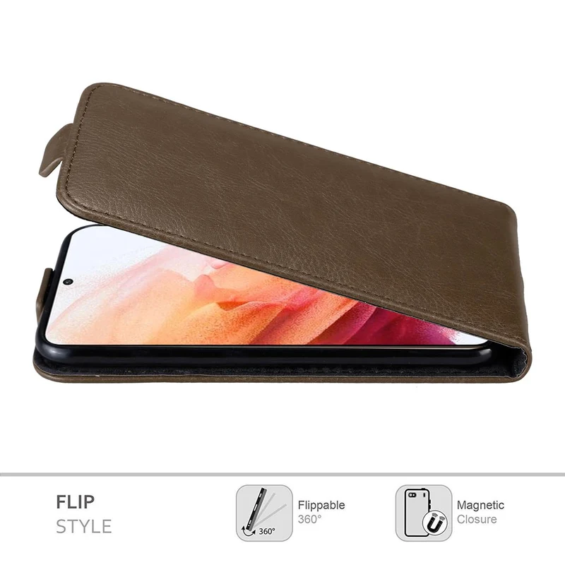 Cadorabo Hülle kompatibel mit Samsung Galaxy S21 5G Schutzhülle im Flip Design mit Magnetverschluss