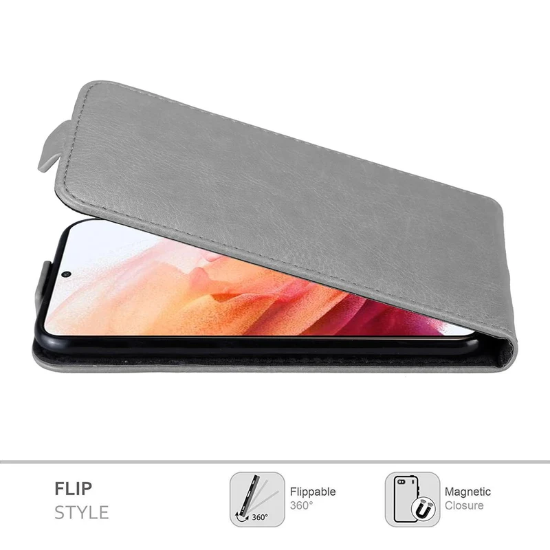 Cadorabo Hülle kompatibel mit Samsung Galaxy S21 5G Schutzhülle im Flip Design mit Magnetverschluss