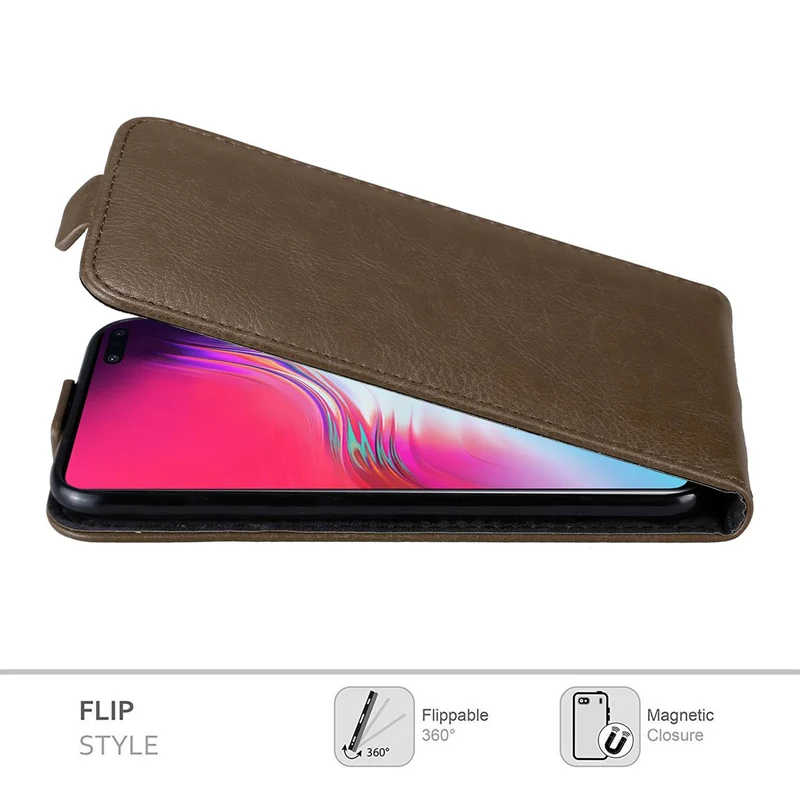 Cadorabo Hülle kompatibel mit Samsung Galaxy S10 5G Schutzhülle im Flip Design mit Magnetverschluss