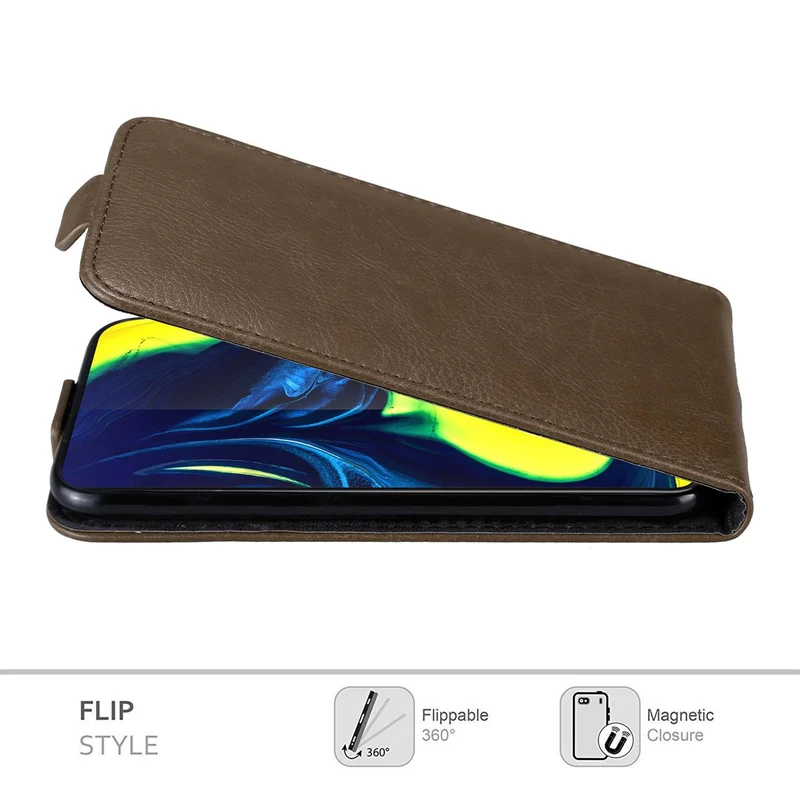 Cadorabo Hülle kompatibel mit Samsung Galaxy A80 / A90 4G Schutzhülle im Flip Design mit Magnetverschluss