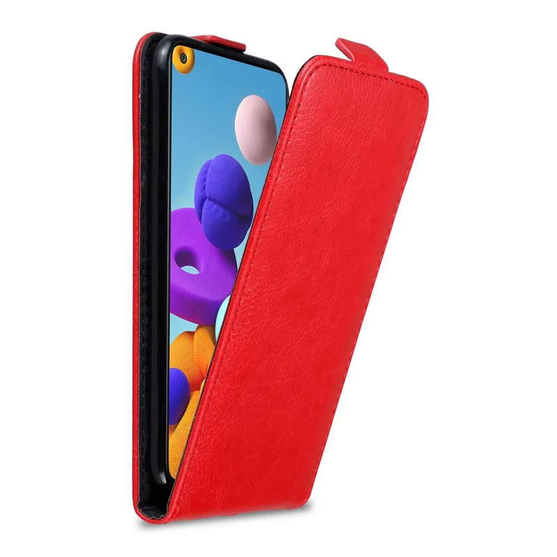 Cadorabo Hülle kompatibel mit Samsung Galaxy A21s Schutzhülle im Flip Design mit Magnetverschluss