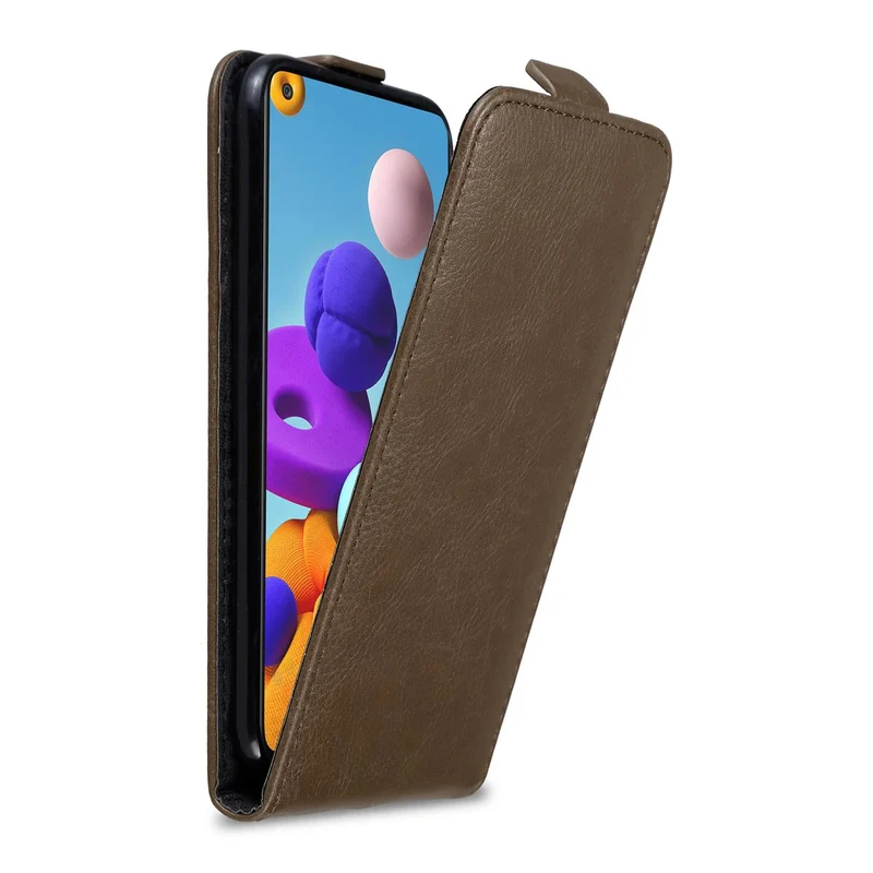 Cadorabo Hülle kompatibel mit Samsung Galaxy A21s Schutzhülle im Flip Design mit Magnetverschluss