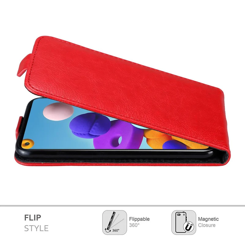 Cadorabo Hülle kompatibel mit Samsung Galaxy A21s Schutzhülle im Flip Design mit Magnetverschluss
